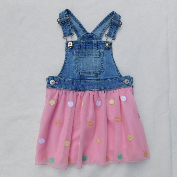 wonder nation Other - Wonder Nation 2T pretty Denim Jumper with Tulle Skirt